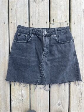 Urban Outfitters BDG  Black Denim Mini Skirt with Raw Hem size Medium